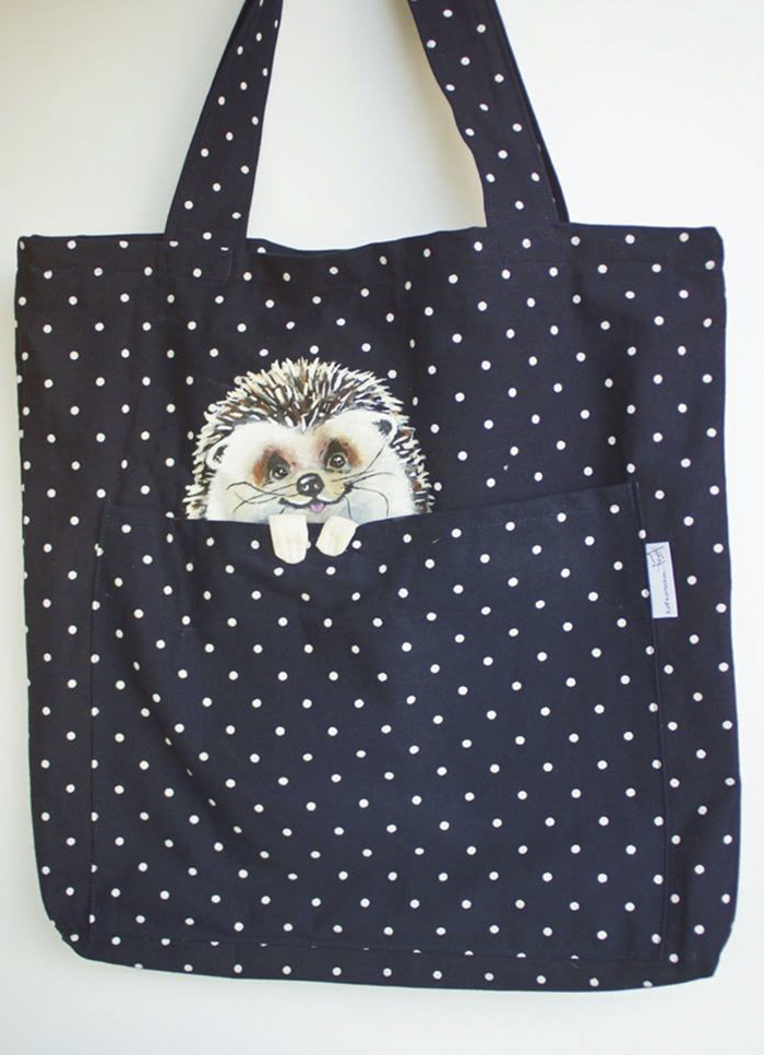 Forever Together! Hand Painted Shoulder Bags With Animals In A Pocket