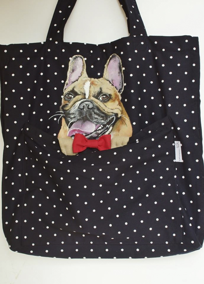 Forever Together! Hand Painted Shoulder Bags With Animals In A Pocket