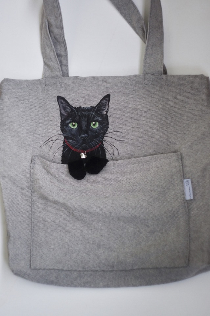 Forever Together! Hand Painted Shoulder Bags With Animals In A Pocket