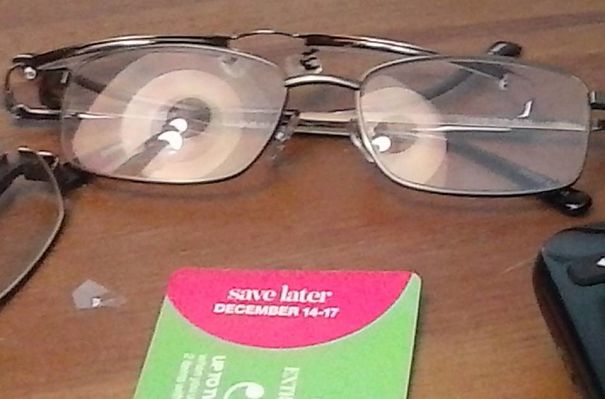 Put Glasses, A Lamp And A Card Together And What Do You Get? A Smiley Face!