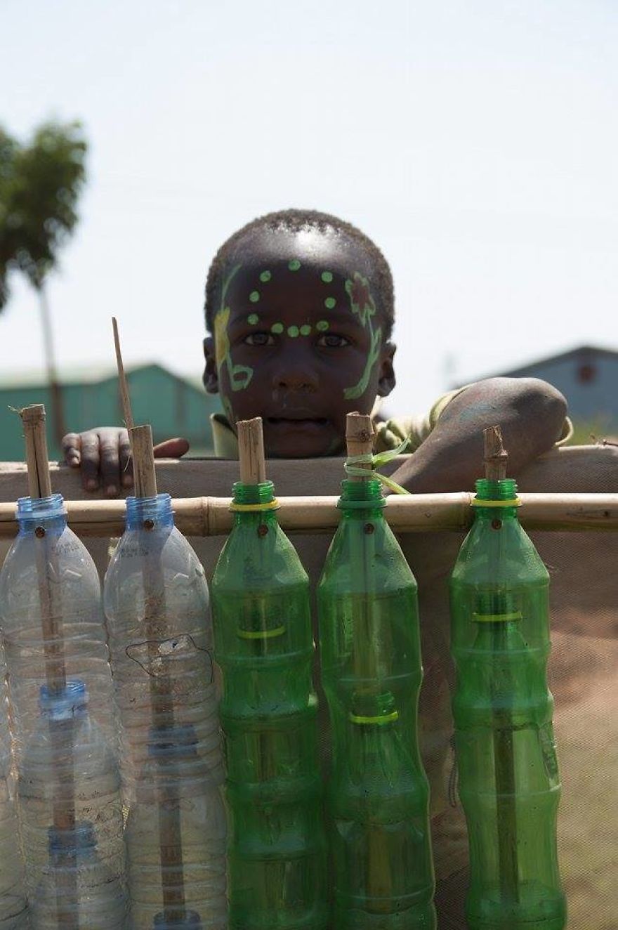 Went To Do A Wall Drawing End Up Making Tribal Face Painting In Uganda.