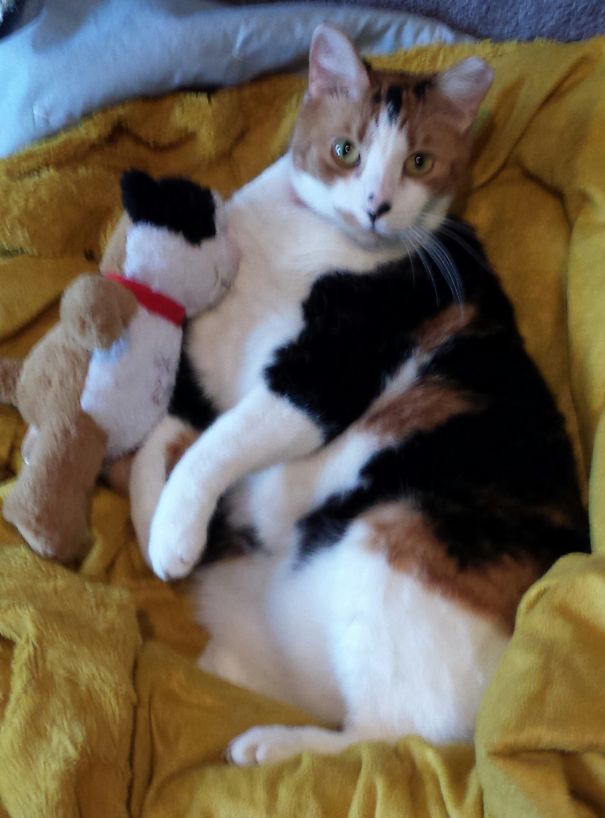 Cuddling With Her Mini Me