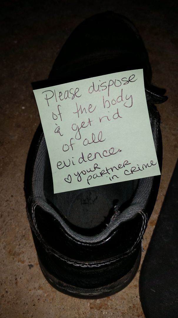 Placed My Husband's Heavy Shoe On A Cockroach For Him To Find.