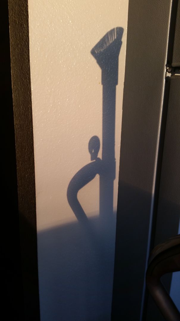This Shadow Looks Like An Alien Leaning On A Streetlight