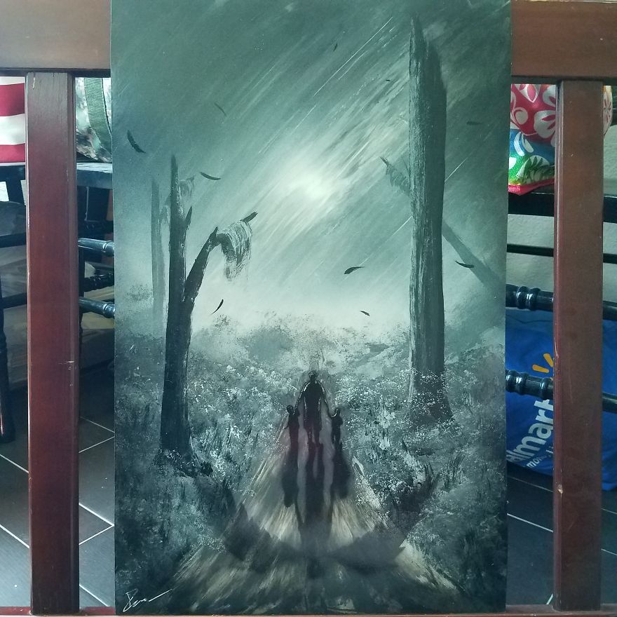 I Create These Artworks Using Spray Paint