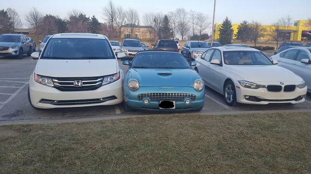 Told Him Someone Hit His Car. Come To Find Out He Just Parked It That Way.