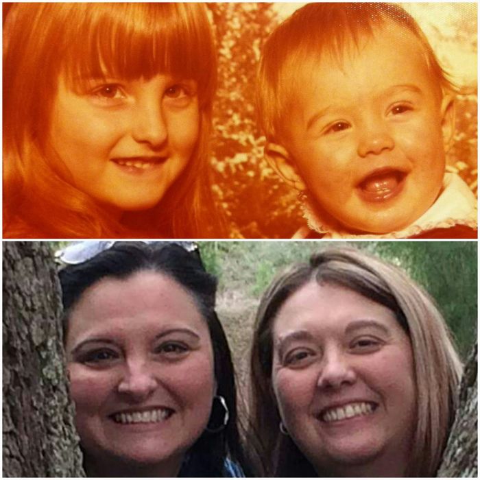 My Sister And I, Almost 40 Years Apart.