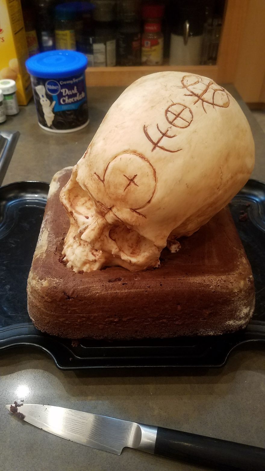 I Made A Skull Cake And Brought It To Work To Scare My Coworkers I Made A Skull Cake And Brought It To Work To Scare My Coworkers