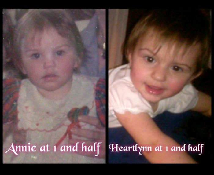 Mother And Daughter Both At A Year And Half Old... Annie Is The Mom And Heartlynn Is The Daughter