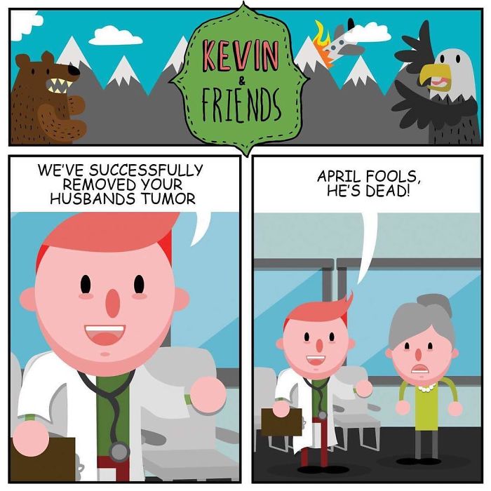 Dark Comics About A Horrible Optimist Kevin