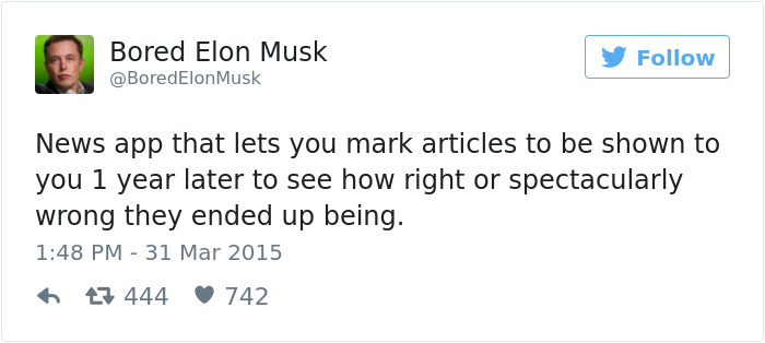 Bored Elon Musk Tweets