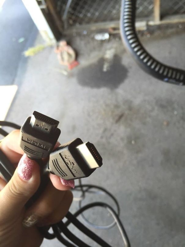 My Girlfriend Just Sent Me This Image And Asked "Is This A HDMI Cabel?"