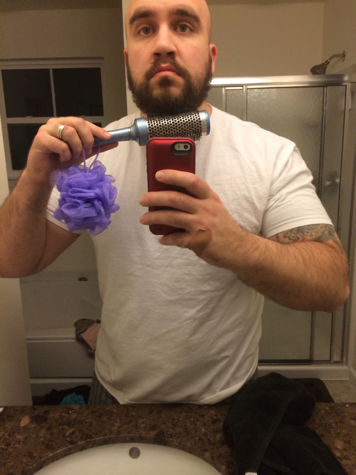 I Asked My Wife For A Shower Sponge And Beard Brush. Next Time I Need To Be More Specific