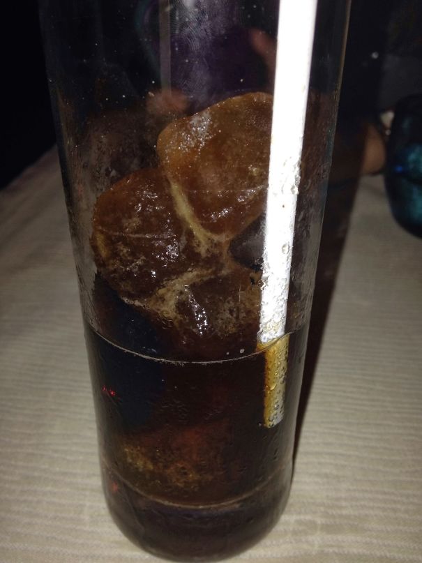 The Restaurant I Went To Put Coke Ice Cubes In My Coke. It Was Delicious