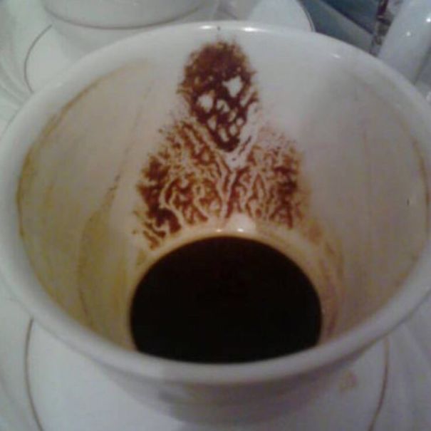 This Coffee Residue Looks Like A Skull