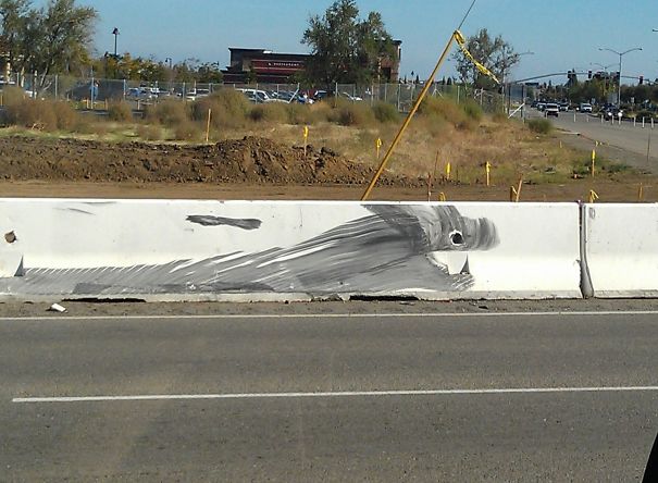 This Tire Mark Looks Like A Dragon