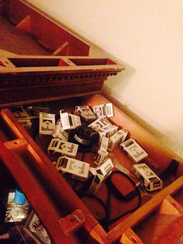 While Looking For A Place To Hide Presents I Discovered My Wife Has Not Quit Smoking