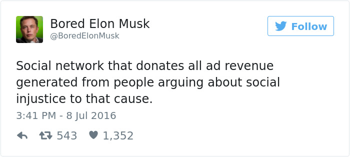 Bored Elon Musk Tweets