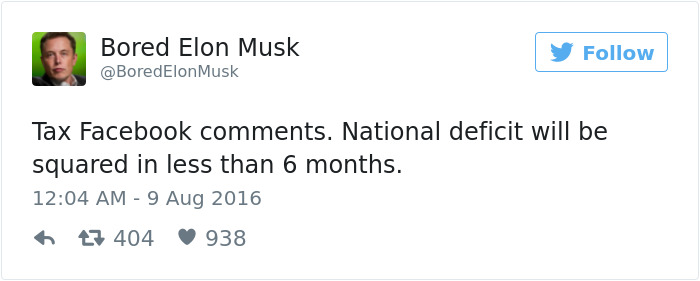 Bored Elon Musk Tweets