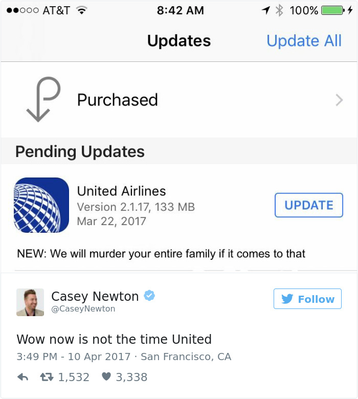 Wow, United, Just Wow