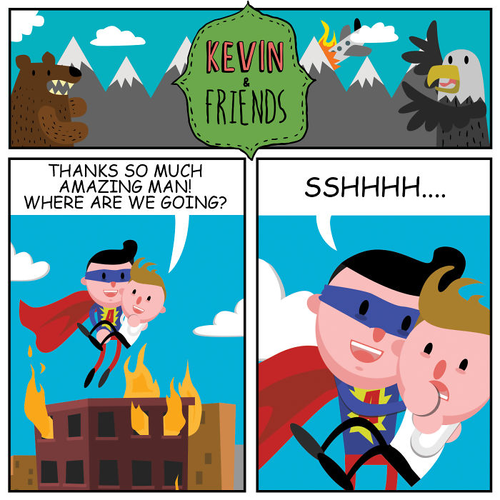 Dark Comics About A Horrible Optimist Kevin