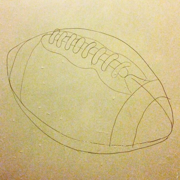 Artist Makes Drawings With Hair Falling In The Bath