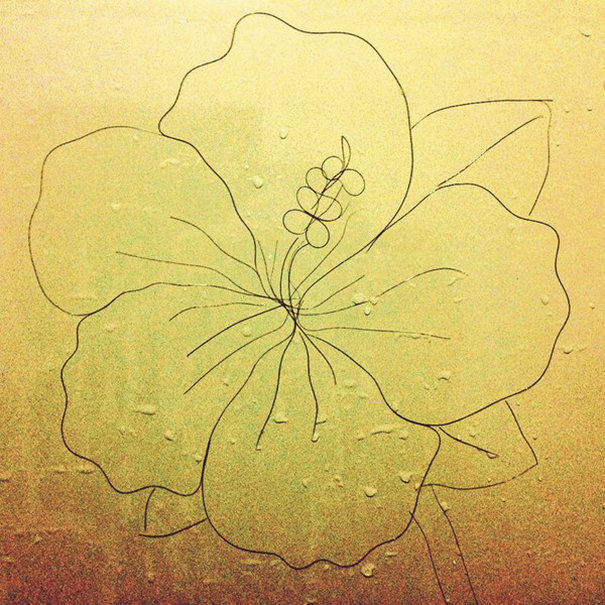 Artist Makes Drawings With Hair Falling In The Bath