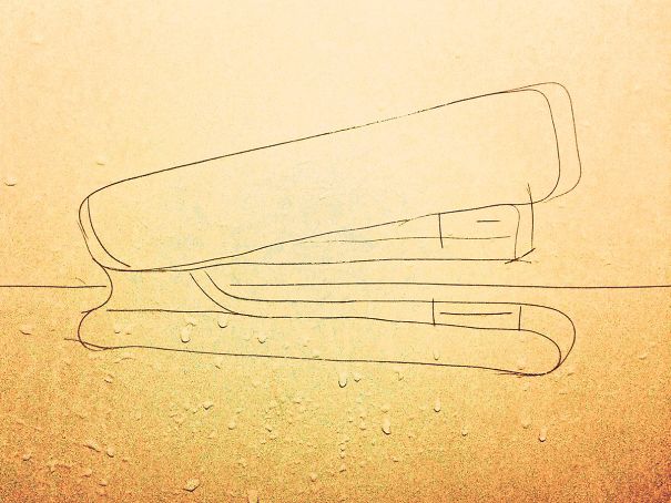 Artist Makes Drawings With Hair Falling In The Bath