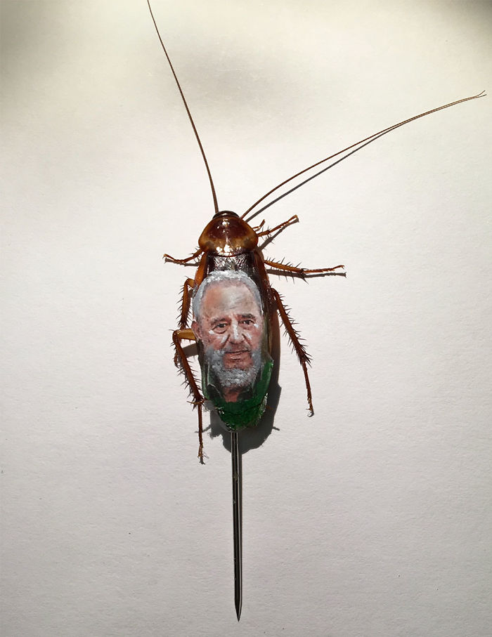 I Painted Donald Trump And Vladimir Putin On Real Cockroaches I Painted Donald Trump And Vladimir Putin On Real Cockroaches