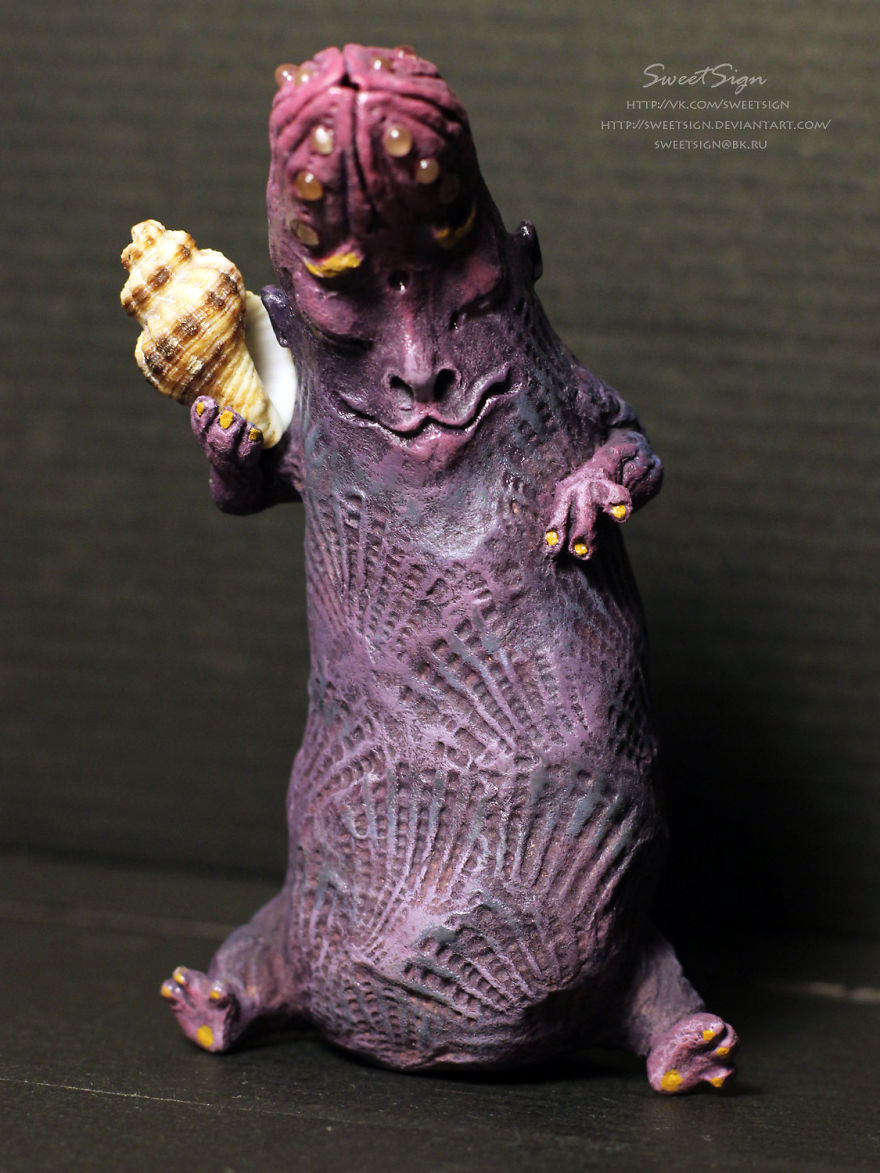 Axolotl Baby, Ooak Poseable Doll