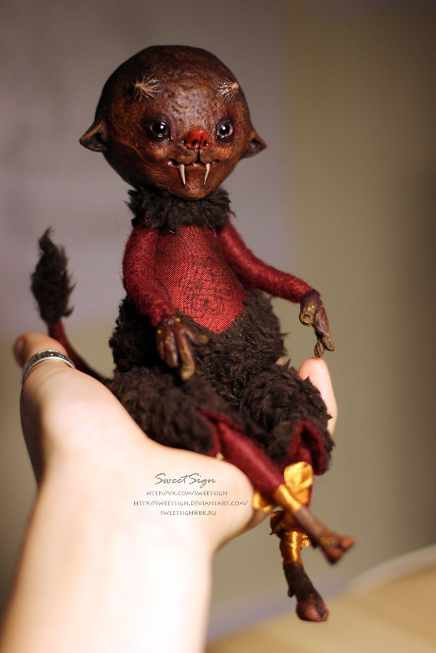 Axolotl Baby, Ooak Poseable Doll