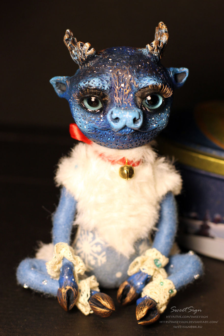 Axolotl Baby, Ooak Poseable Doll