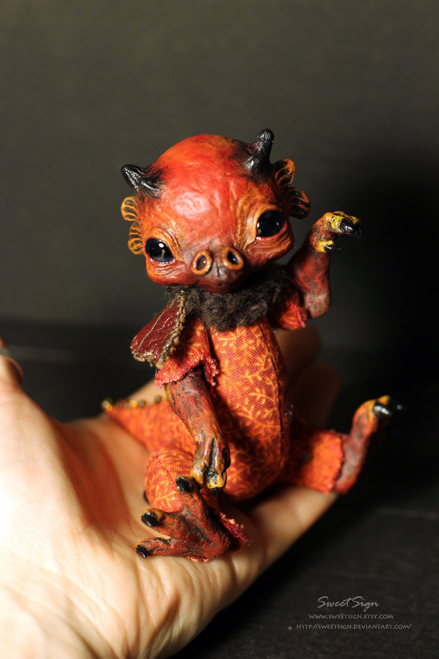 Axolotl Baby, Ooak Poseable Doll