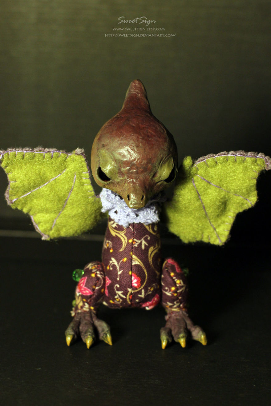 Axolotl Baby, Ooak Poseable Doll