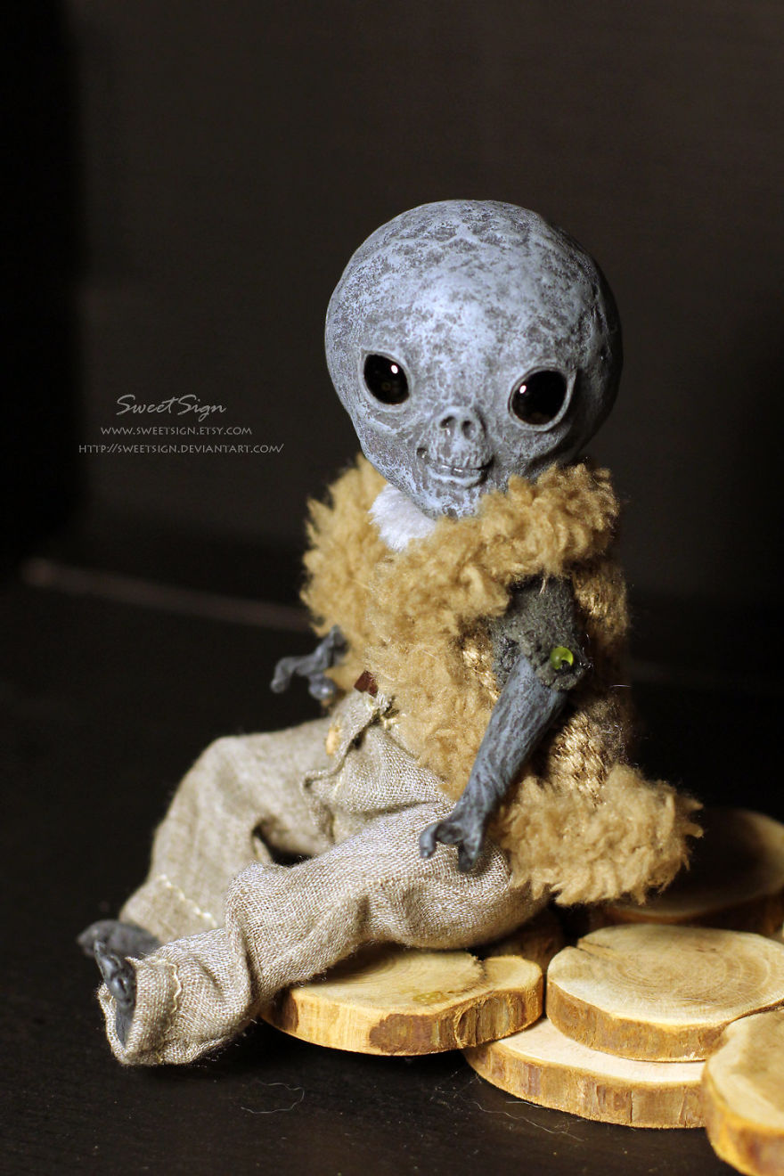Axolotl Baby, Ooak Poseable Doll