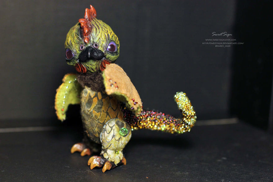 Axolotl Baby, Ooak Poseable Doll