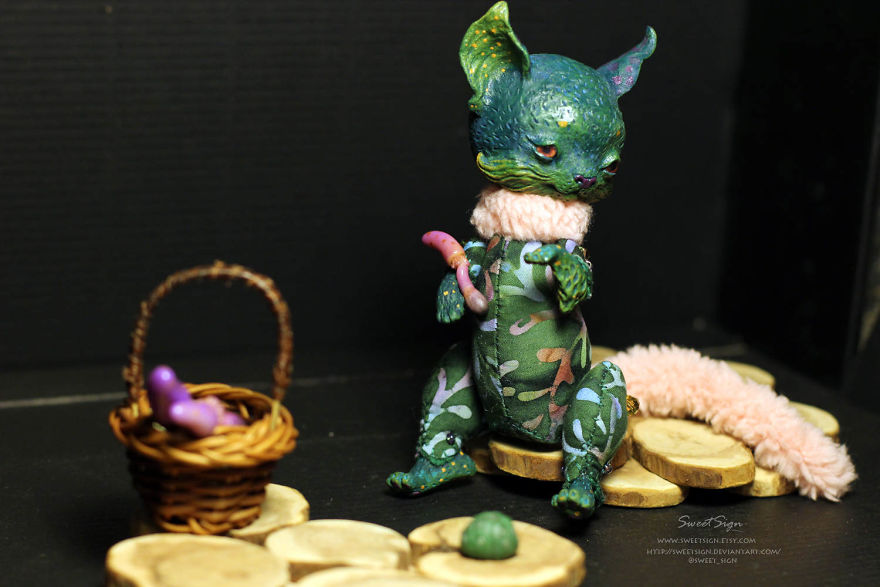 Axolotl Baby, Ooak Poseable Doll