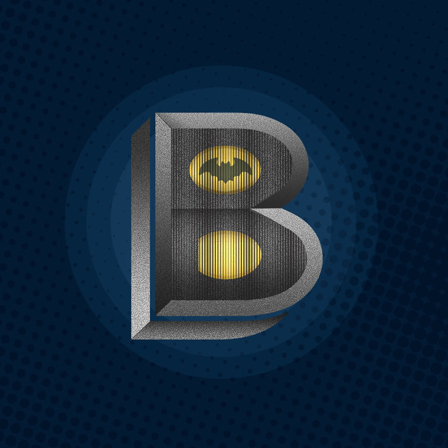 I Combined My Interest For Comics With My Love For Minimalist Illustrations In The Superheroes Alphabet Series