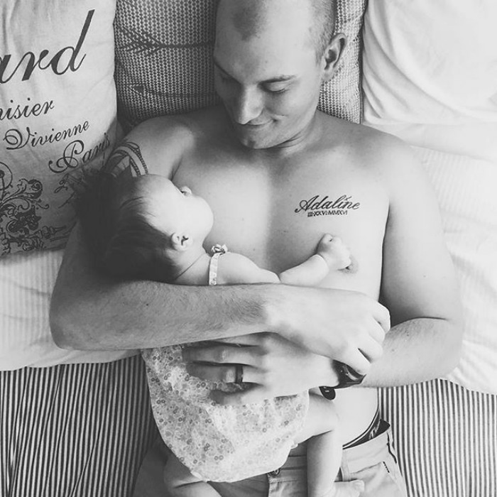 My Heart Is Full. I've Dreamt Of Taking This Photo Since Brian Got This Tattoo For Adaline