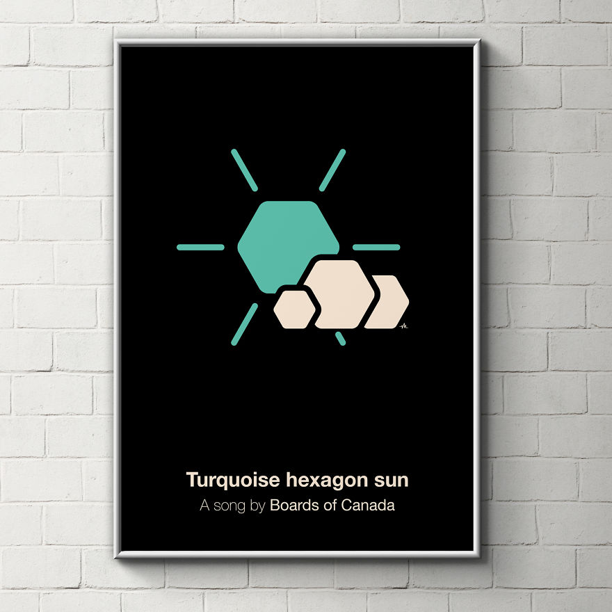 Turquoise Hexagon Sun