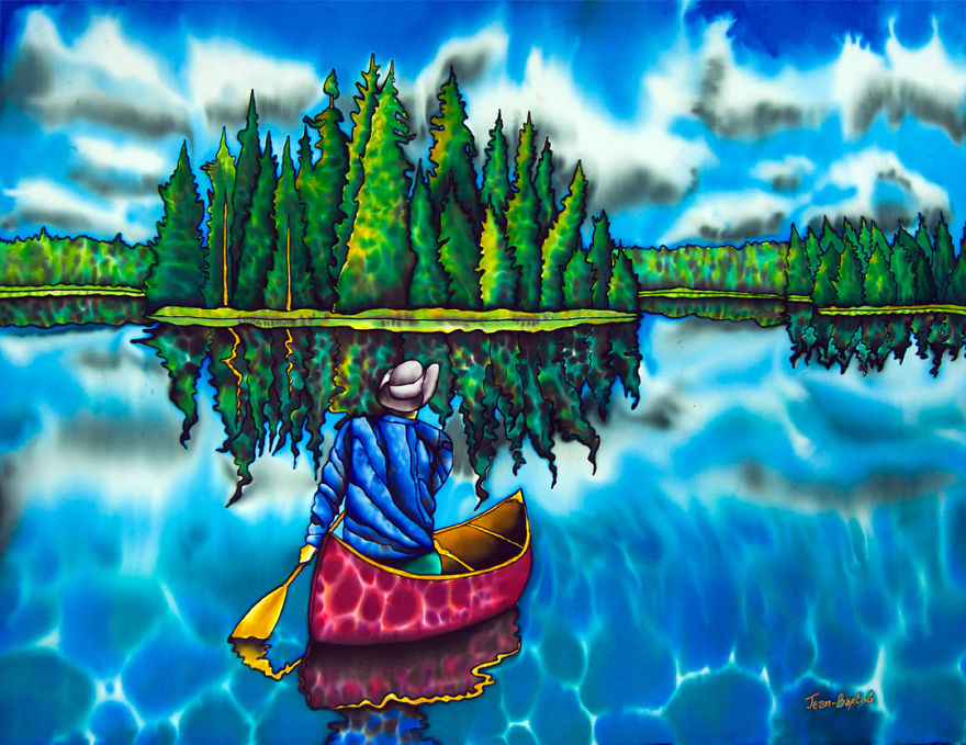 Canada Is Simply Beautiful Painted On Silk Canada Is Simply Beautiful Painted On Silk