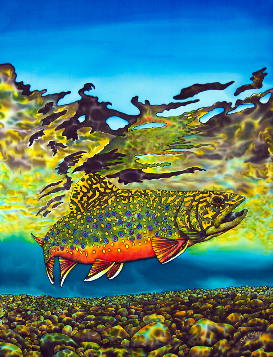 Canada Is Simply Beautiful Painted On Silk Canada Is Simply Beautiful Painted On Silk