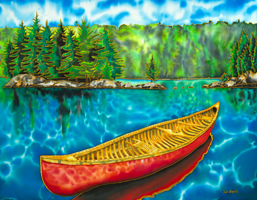 Canada Is Simply Beautiful Painted On Silk Canada Is Simply Beautiful Painted On Silk