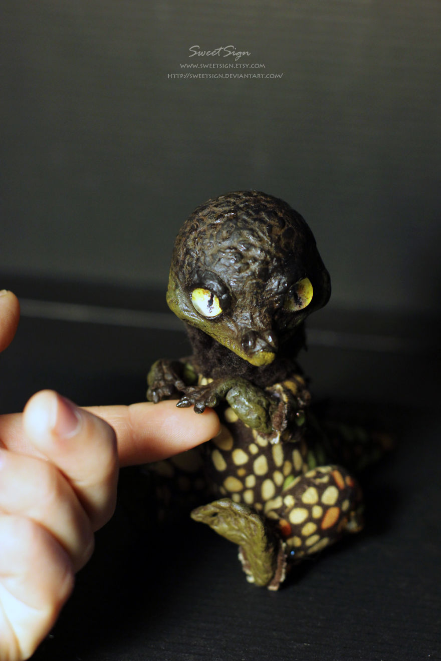 Crocodile, Ooak Poseable Doll