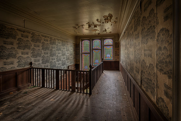 Not Only The Glass Is Stained In An Abandoned Mansion In Belgium
