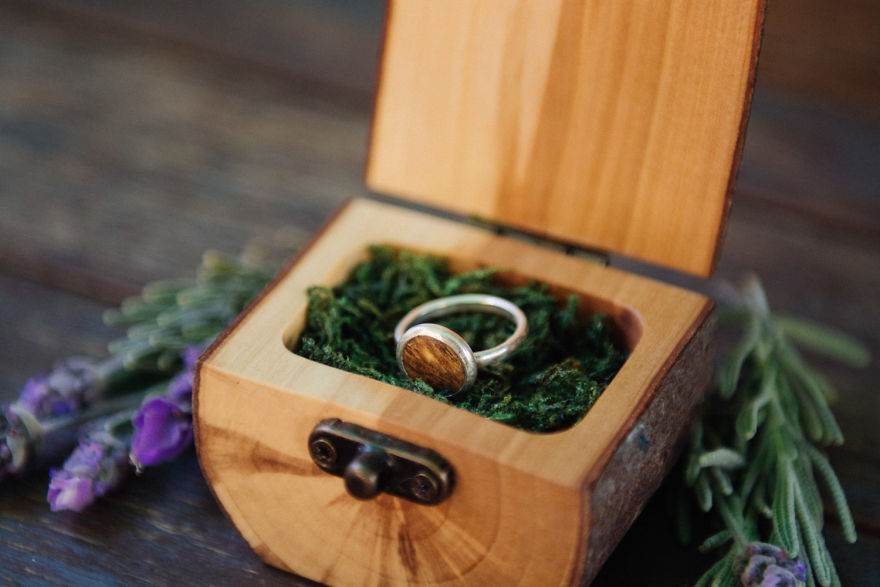 Natural Ring Boxes Made From Fallen Branches