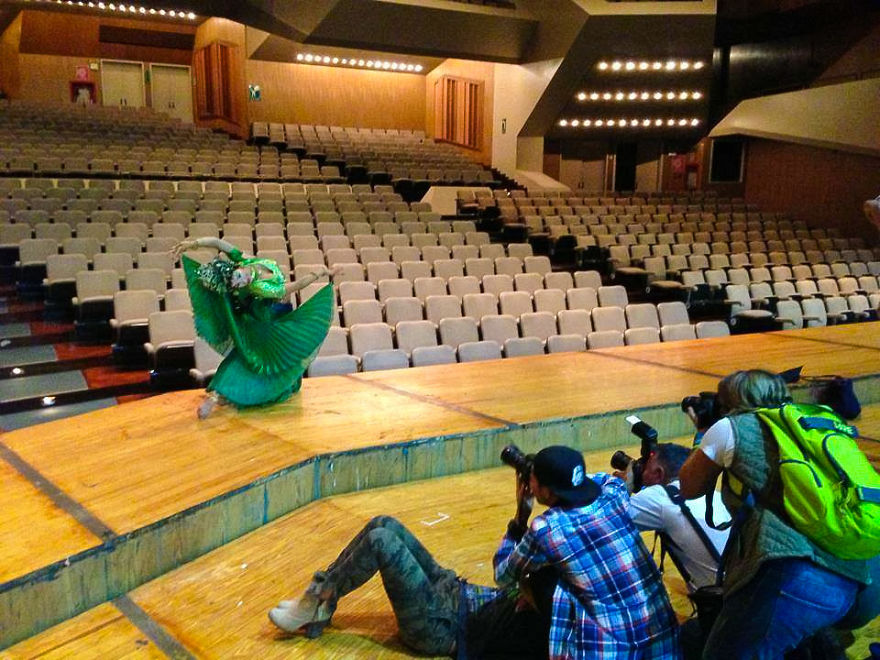 Guatemala City, Guatemala Inside The Centro Cultural Miguel Ángel Asturias For A Cirque Publicity Shoot. Photo Credit Julie Desmarais