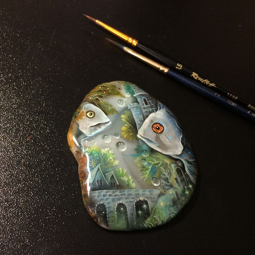 Dragons And Koi On Wood And Stone