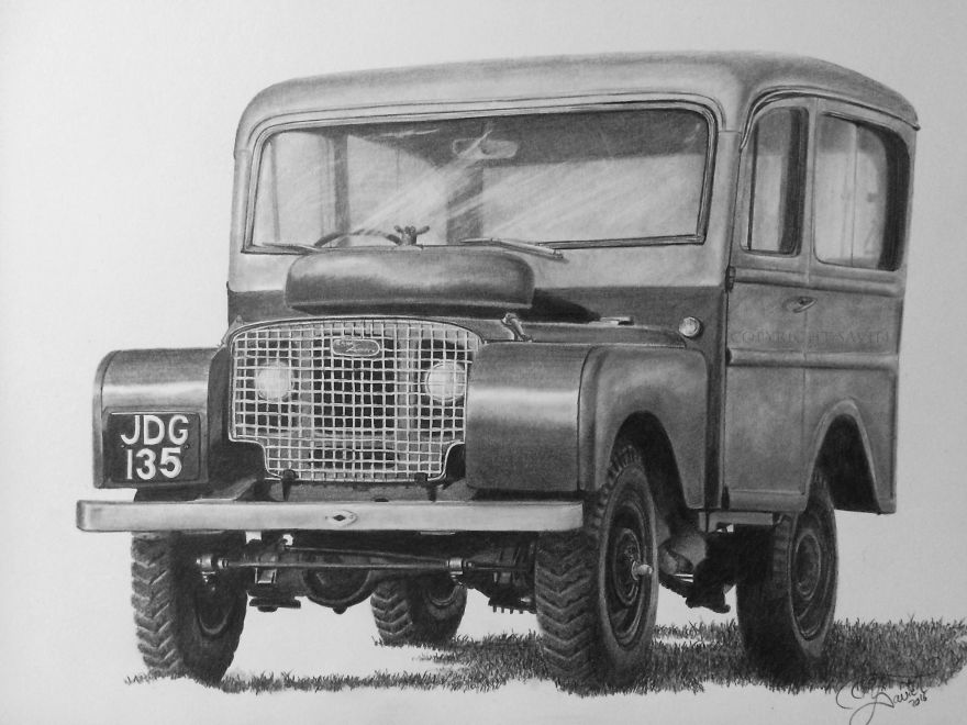 Drawing Land-Rovers Started Out As Just A Bit Of Fun, But Now, With Every Drawing, I Strive To Make Them More Detailed And Beautiful Drawing Land-Rovers Started Out As Just A Bit Of Fun, But Now, With Every Drawing, I Strive To Make Them More Detailed And Beautiful