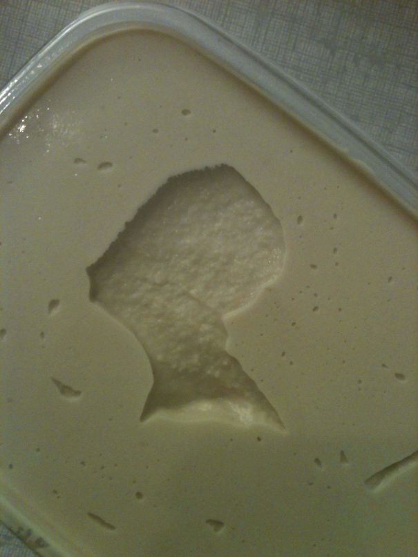 Hummus Art. Portrait Of A Woman.